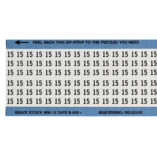 ワイヤーマーカーカード「15」WM-15-PK　900ラベル／箱