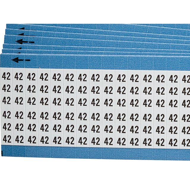 ワイヤーマーカーカード「42」WM-42-PK　900ラベル／箱