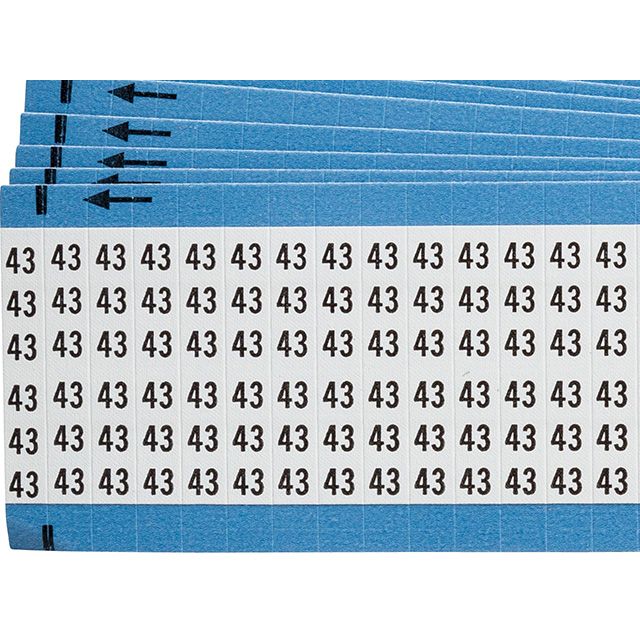 ワイヤーマーカーカード「43」WM-43-PK　900ラベル／箱