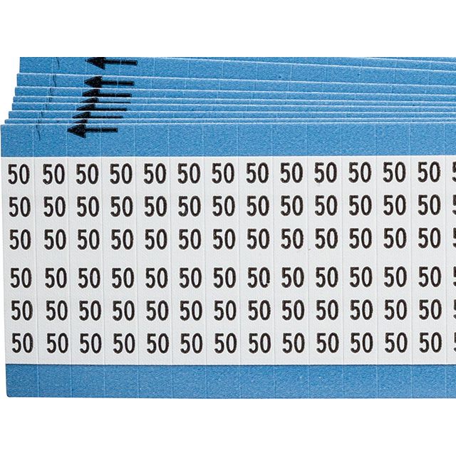 ワイヤーマーカーカード「50」WM-50-PK　900ラベル／箱