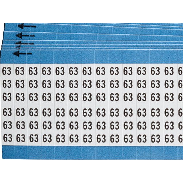 ワイヤーマーカーカード「63」WM-63-PK　900ラベル／箱