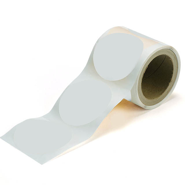 フロアマーキングテープ ドット（丸型） 400枚/巻 B-514 白 88.9mm直径