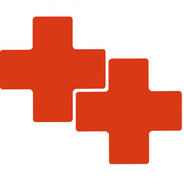 センターマーク用 十字型-20枚/パッケージ B-514 赤 76.2mm