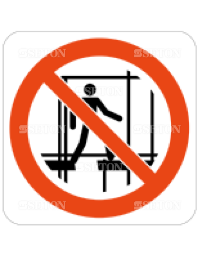 フロア サインマークシール Iso 不完全な足場使用禁止 言語表記なし 470 470mm シートンダイレクト Jp