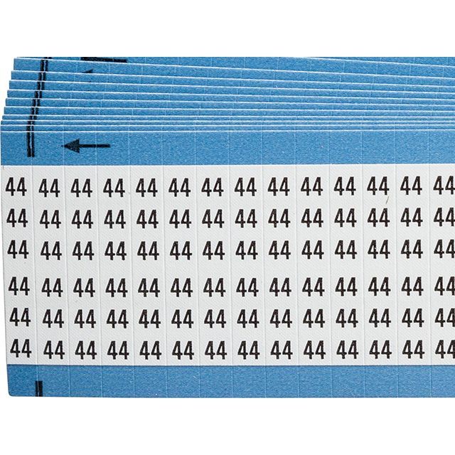 ワイヤーマーカーカード「44」WM-44-PK　900ラベル／箱