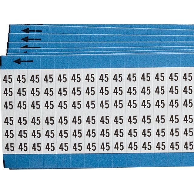 ワイヤーマーカーカード「45」WM-45-PK　900ラベル／箱