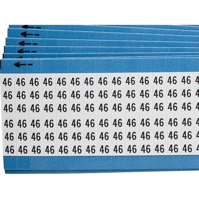 ワイヤーマーカーカード「46」WM-46-PK　900ラベル／箱