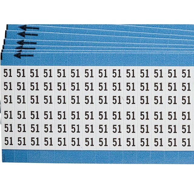 ワイヤーマーカーカード「51」WM-51-PK　900ラベル／箱