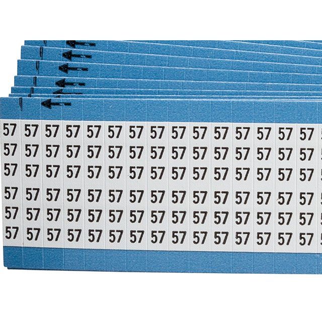 ワイヤーマーカーカード「57」WM-57-PK　900ラベル／箱