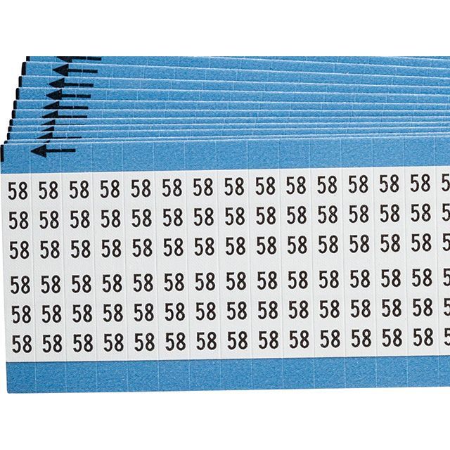 ワイヤーマーカーカード「58」WM-58-PK　900ラベル／箱