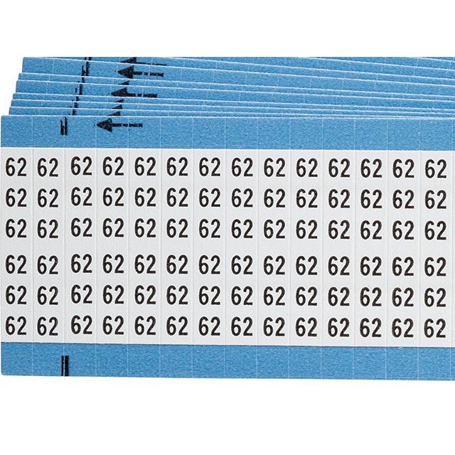 ワイヤーマーカーカード「62」WM-62-PK　900ラベル／箱