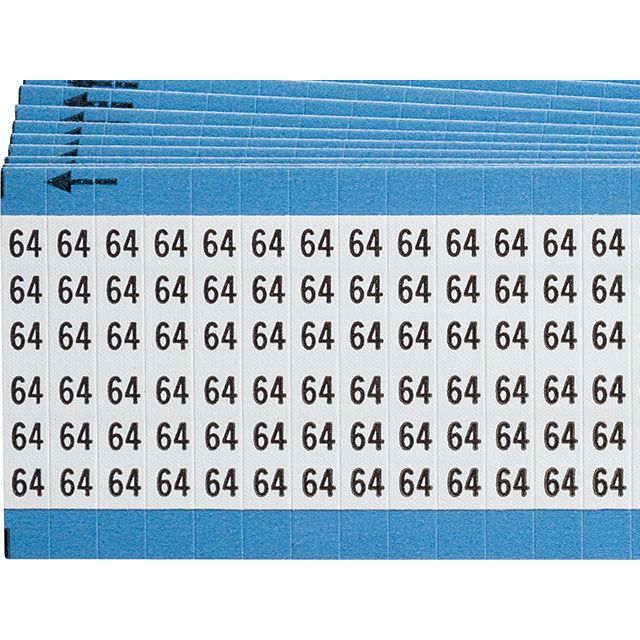 ワイヤーマーカーカード「64」WM-64-PK　900ラベル／箱