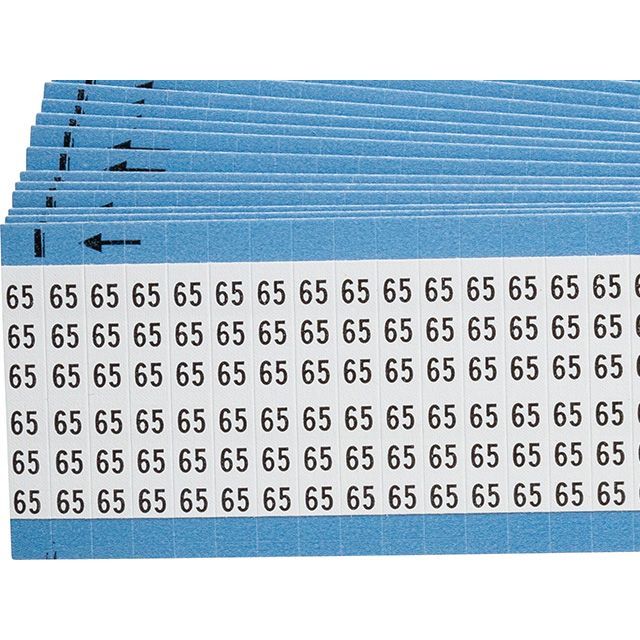 ワイヤーマーカーカード「65」WM-65-PK　900ラベル／箱