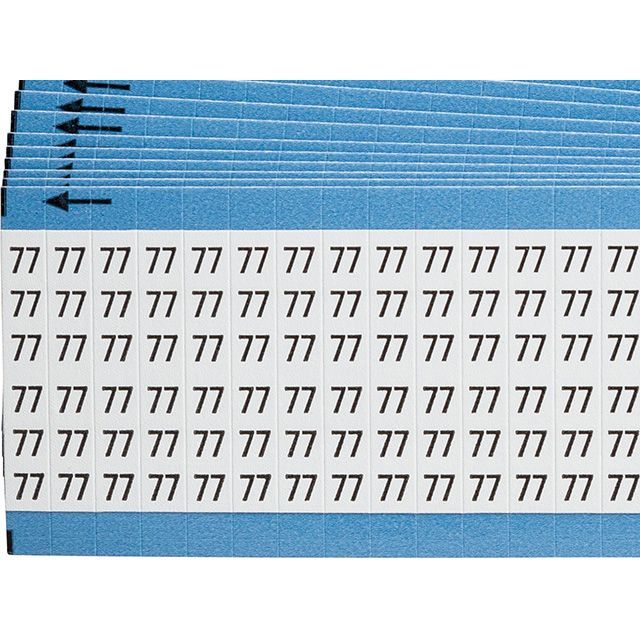 ワイヤーマーカーカード「77」WM-77-PK　900ラベル／箱