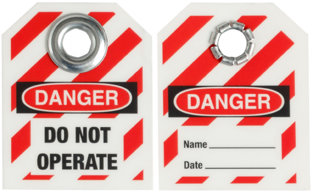 ロックアウトミニタグ DANGER & DO NOT OPERATE 25枚入り
