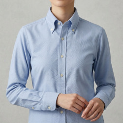 [国産生地] オックスフォード-ブルー #10402_写真5