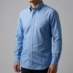 [国産生地] オックスフォード-ブルー #10402_写真4