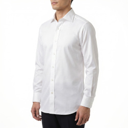 [海島綿] ツイル-ホワイト #107_写真4