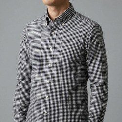 [国産生地] ギンガムチェック-ネイビー #10808_写真4