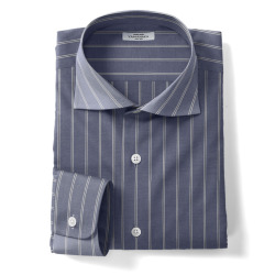 [アルビニ] ピンオックスストライプ-ネイビー #16999_写真3