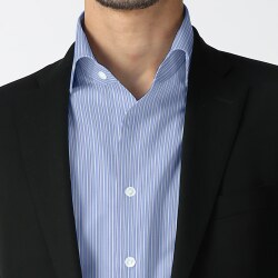 [国産生地] トラッドストライプ-ブルー #1982_写真2