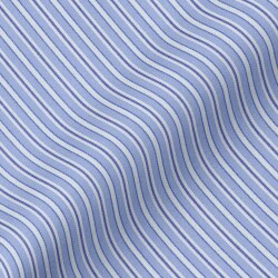 [国産生地] トラッドストライプ-ブルー #1982_写真1