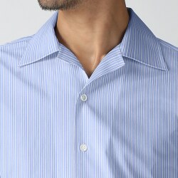 [国産生地] トラッドストライプ-ブルー #1982_写真5