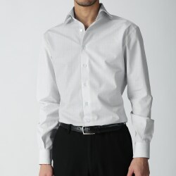 [スーピマ] 120番双糸 シャドーヘリンボン-ホワイト #2156_写真4