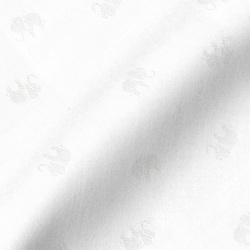 [ギザ GIZA]  ジャガード-象柄-ホワイト #2283_写真1