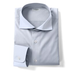 [国産生地] 100番双糸織りヘリンボン-サックス #23130_写真3