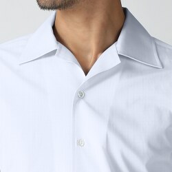 [国産生地] 100番双糸織りヘリンボン-サックス #23130_写真5