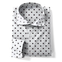 [レジウノ leggiuno] 大ドット柄プリント・ホワイトベース×ブラック #23133_写真3