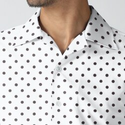 [レジウノ leggiuno] 大ドット柄プリント・ホワイトベース×ブラック #23133_写真5