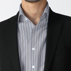 [レジウノ leggiuno] ツイルストライプ-ブラウン×ブルー #23146_写真2