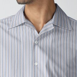 [レジウノ leggiuno] ツイルストライプ-ブラウン×ブルー #23146_写真5