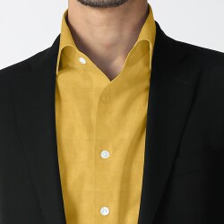 [アルビニ] 麻リネン-オレンジイエロー #3001_写真2