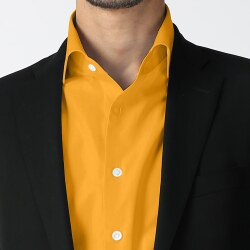 [スーピマ] 100番双糸ブロード-シャインイエロー（オレンジ） #3458_写真2