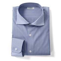 [海島綿] ロンドンストライプ-ブルー #3794_写真3