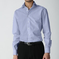 [海島綿] ロンドンストライプ-ブルー #3794_写真4