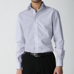 [海島綿] ツイルストライプ-ネイビー #3931_写真4