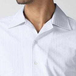 [DJA] 200番双糸ツイルストライプ-ブルー #39533_写真5