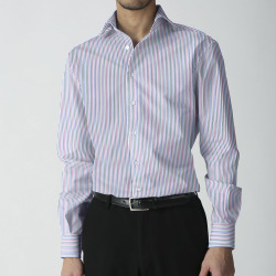 [ソメロス Somelos]マルチストライプ-ブルー×グリーン×ワイン #4387_写真4