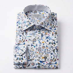 [レジウノ] 飛行体柄プリント-ブルー #5068_写真3