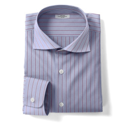 [トーマス シルバー] トラッドストライプ-サックス×エンジ #5273_写真3