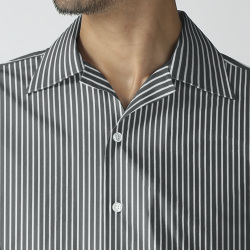 [カンクリーニ canclini] チョークストライプ-ブラック #5858_写真5