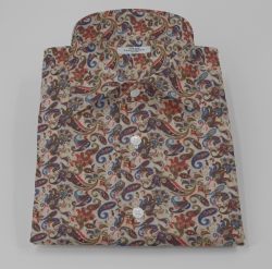 [レジウノ leggiuno] ペーズリープリント・ベージュ #5994_写真3