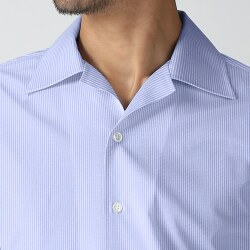 [トーマス ゴールド] ツイルストライプ-ブルー #6360_写真5