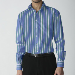 [トーマス シルバー] ボールドストライプ-ブルーベース×グリーン #6393_写真4