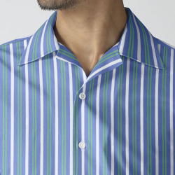 [トーマス シルバー] ボールドストライプ-ブルーベース×グリーン #6393_写真5