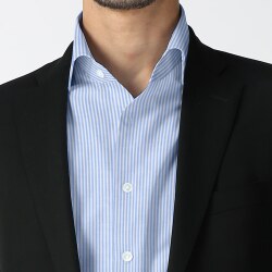 [カンクリーニ canclini] オックスストライプ-サックス #7477_写真2